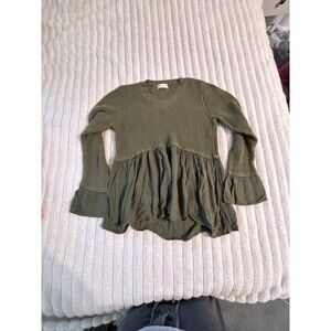 Altar’d state women’s medium sweater army olive green - flowy earthy goblin core